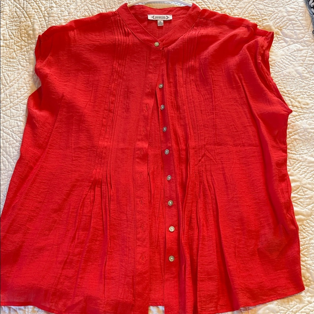 Nanette Lepore Scarlet Button-Up Blouse